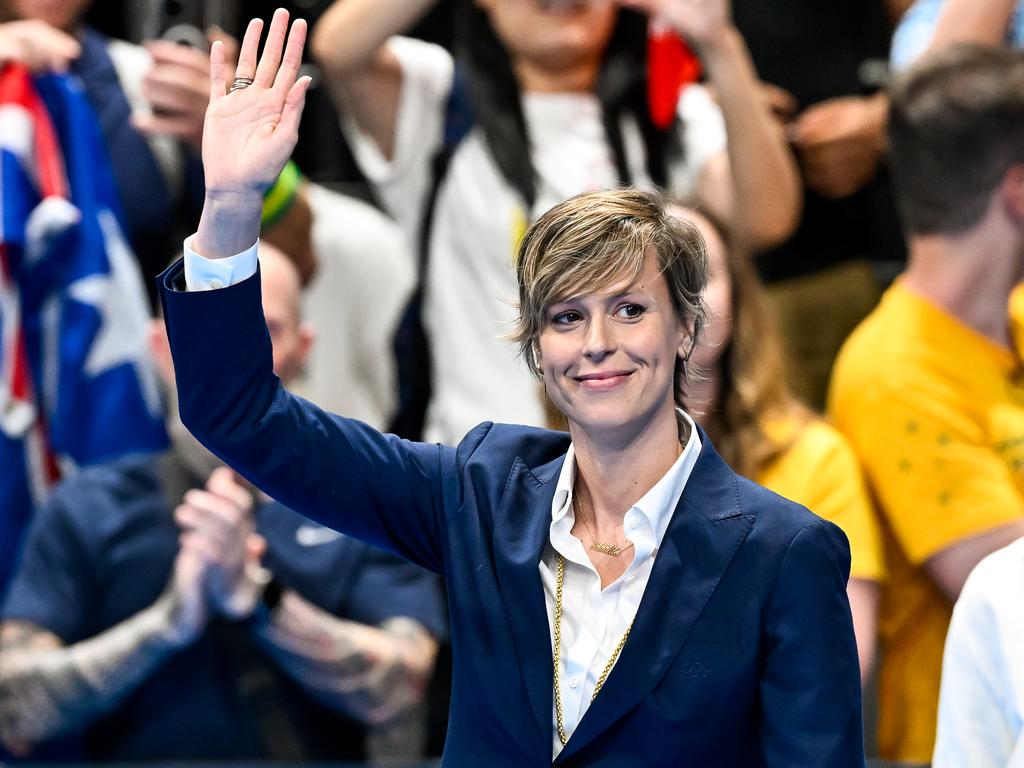 Federica Pellegrini at the Paris 2024 Olympic Games. Picture: DBM/Insidefoto/Mondadori Portfolio via Getty Images