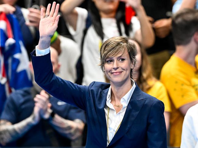Federica Pellegrini at the Paris 2024 Olympic Games. Picture: DBM/Insidefoto/Mondadori Portfolio via Getty Images
