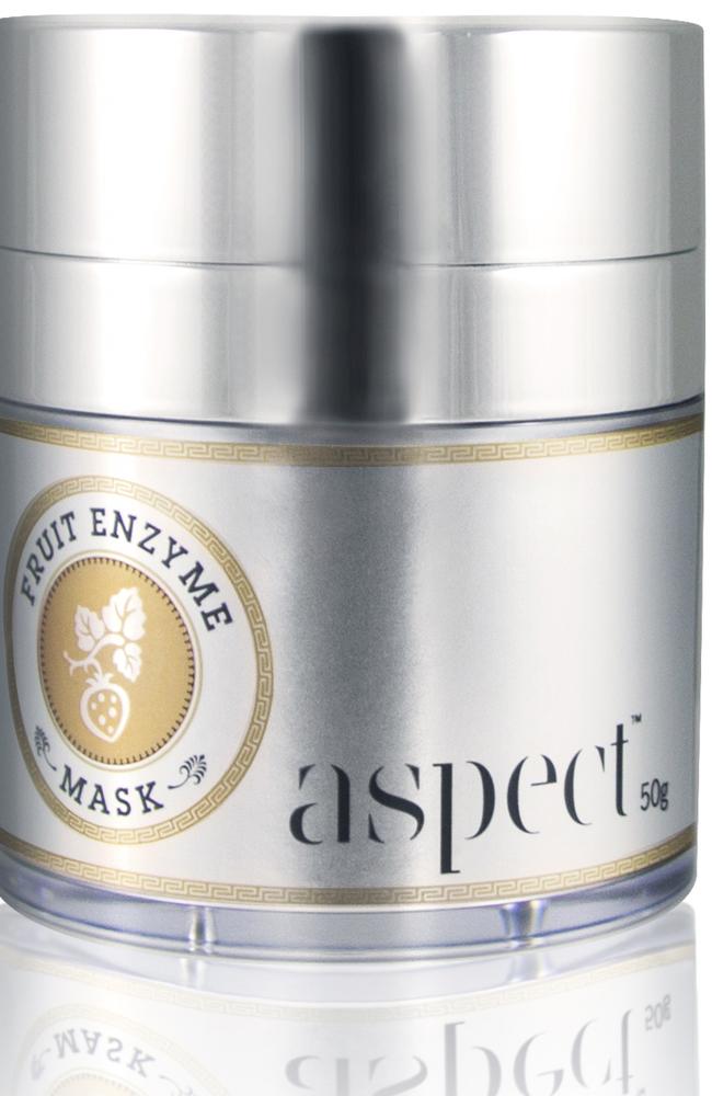 The Aspect Fruit Enzyme Mask is a game-changer. Don’t think of it as a traditional mask — you put a thin layer on, then keep rubbing it with your fingers until it ‘balls’. Then you can delight in the fact that these are actually balls of dead skin that you have effectively removed from your face. Think of it as a weekly exfoliation treatment.