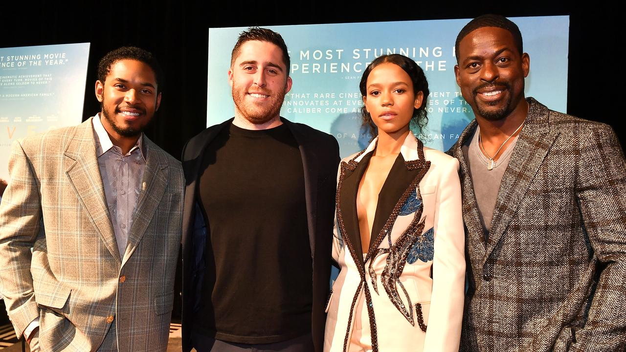 Brown and Shults with stars Kelvin Harrison Jr and Taylor Russell (Photo by Paras Griffin/Getty Images)