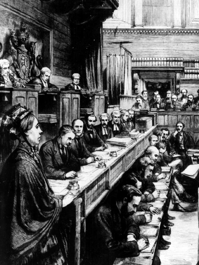 A scene from the Tichborne trial in 1873.