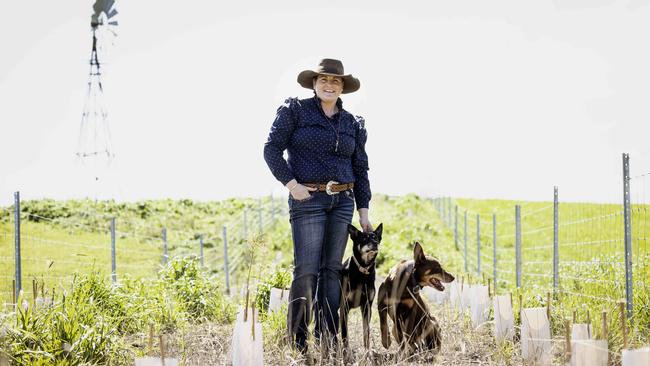 Ali Davies on her Branxholme farm. Picture: Nicole Cleary