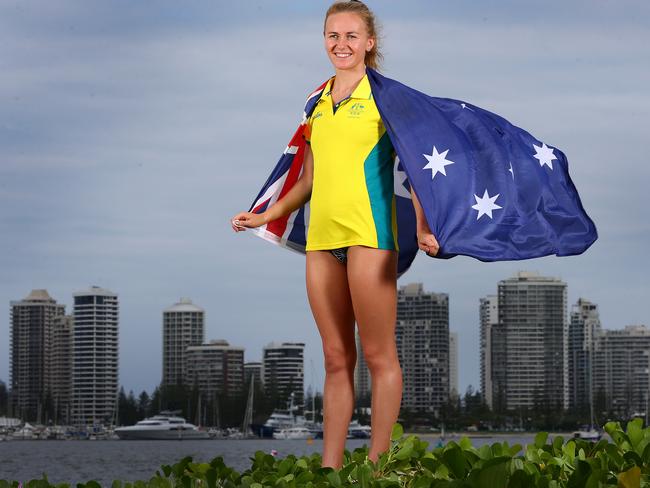 Ariarne Titmus is ready to fly the flag for Australia at the Commonwealth Games. Picture: Adam Head