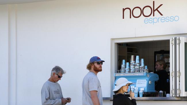 Customers lining up at Nook. Picture: Tertius Pickard