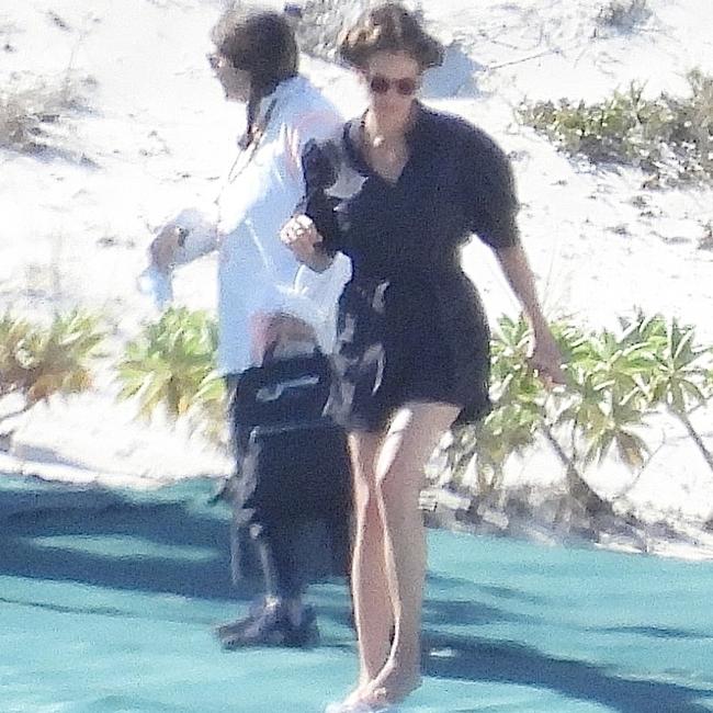 Julia Roberts on Haslewood Island in the Whitsundays. Picture: Backgrid