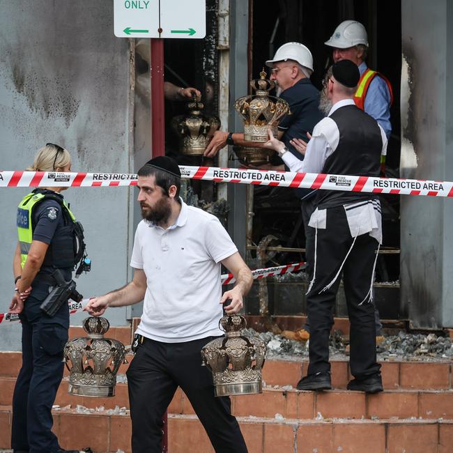 The Adass Israel Synagogue, an ultra orthodox synagogue in Ripponlea, was attacked about 4am on Friday. Picture: NewsWire/David Caird