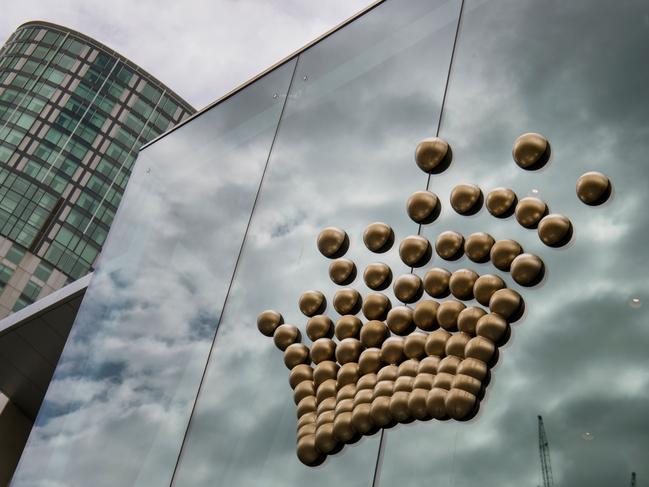 The Crown logo synonymous with the company’s casino in Melbourne. Picture: AFP