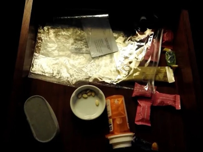 Personal lubricant was also in his hotel room. Picture: Department of Justice