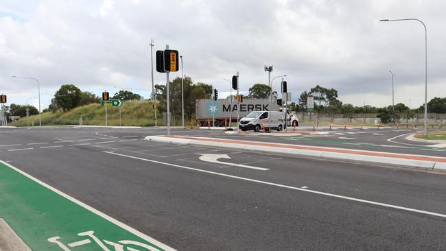 One of the new turning lanes at the Jellicoe, station Rd intersection.