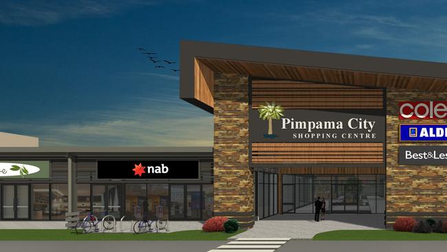 Artist's impression of Pimpama City Shopping Centre.