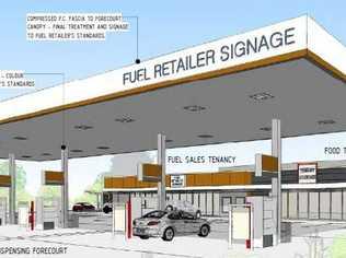 Design plans for the service station/fast food restaurant in Westbrook. Picture: Contributed