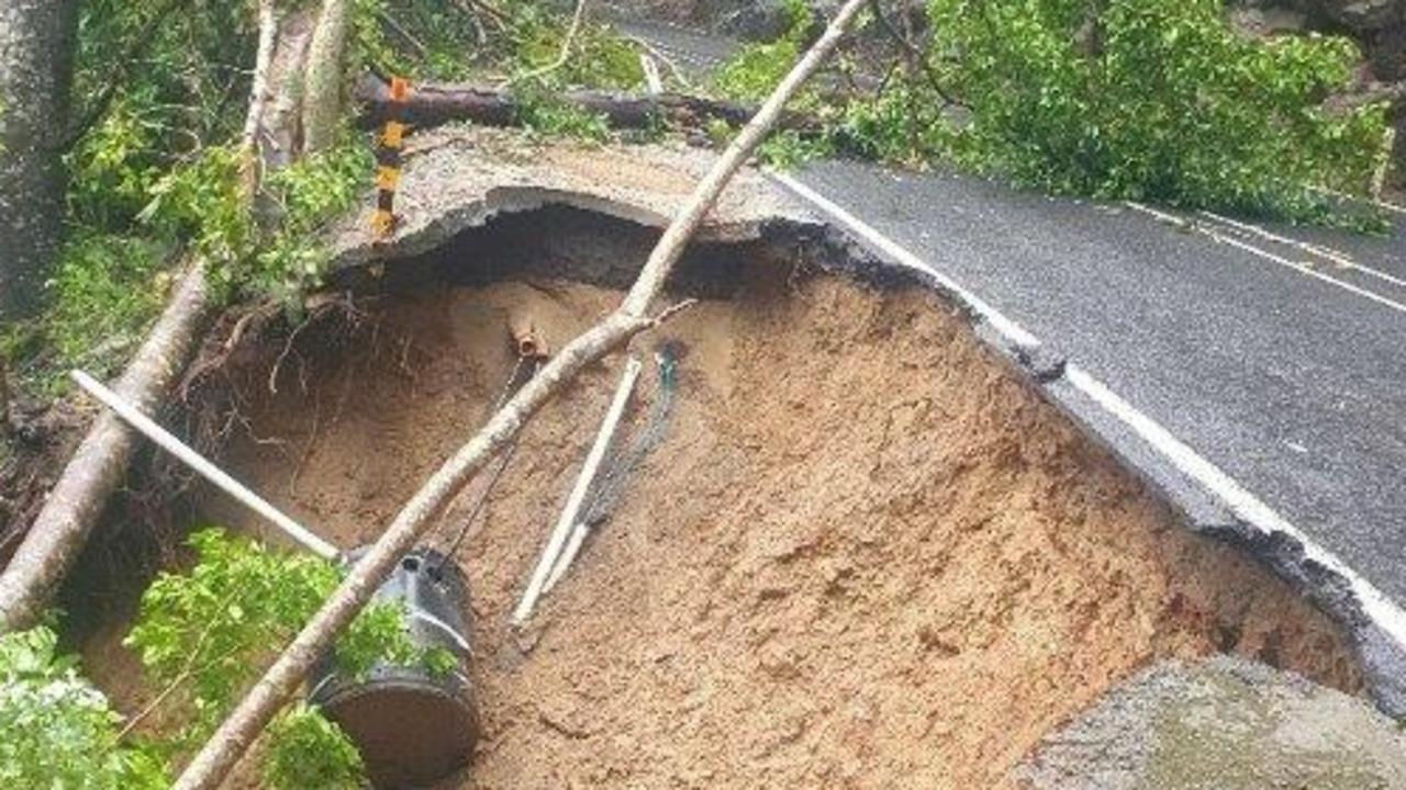 Residents have criticised the new $30m Intelligent Transport System on the Kuranda Range, saying the camera stations were poorly engineered and collapsed. Picture: Supplied