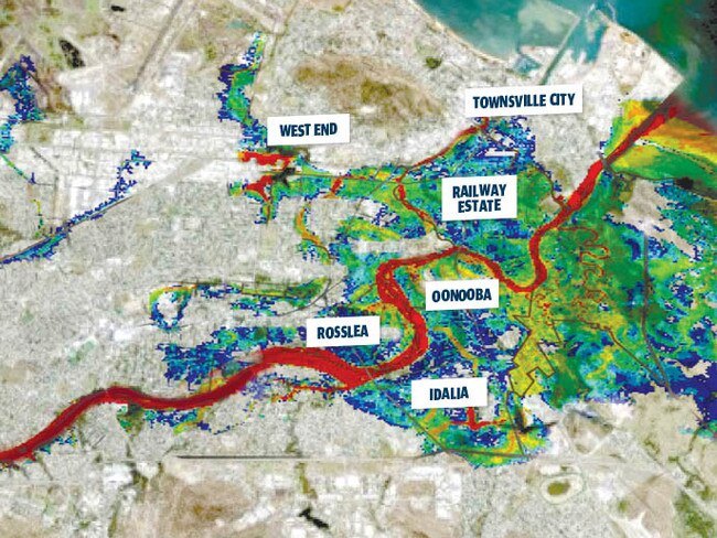 Map showing the potentially affected areas from the dam spillway opening