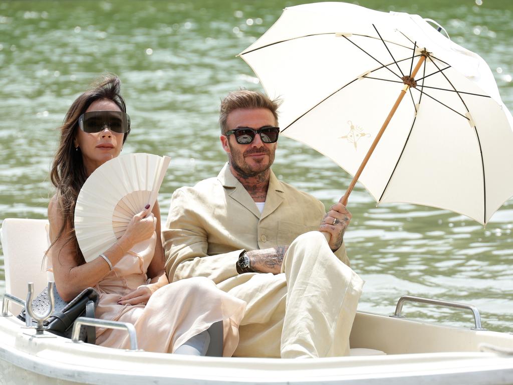 David and Victoria Beckham attend the Jacquemus Fashion Show at Chateau de Versailles. Picture: Pascal Le Segretain/Getty Images