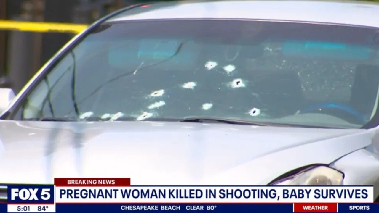 Two gunmen pulled up alongside Gill’s car, jumped out of their vehicle and opened fire. Picture: FOX 5 DC.