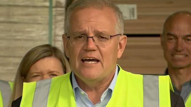 Scott Morrison is being grilled over the Integrity Commission. Picture: ABC news