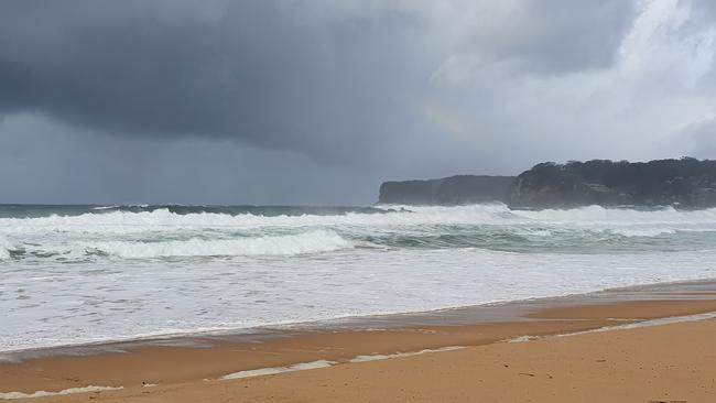 Damaging surf conditions at North Avoca. Picture: Fiona Killman