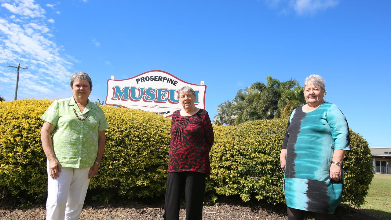 Proserpine Museum secretary Michele Dibbens, president Aisla Reinke and vice president Gay Gillies