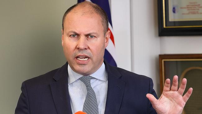 Federal Treasurer Josh Frydenberg refused to answer whether he believed Mr Smith should continue in politics. Picture: Ian Currie