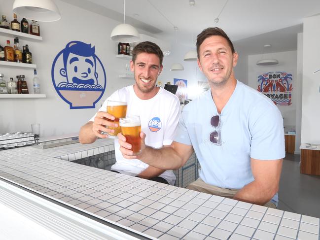 New restaurant KAMI has launched at Burleigh, next door to Magnolia Lane along GC HWY, expanding the owners foothold on a popular piece of real estate. Picture of owners Mitch Ryan (L) and Ant Bartolo.25 March 2022 Burleigh Heads Picture by Richard Gosling