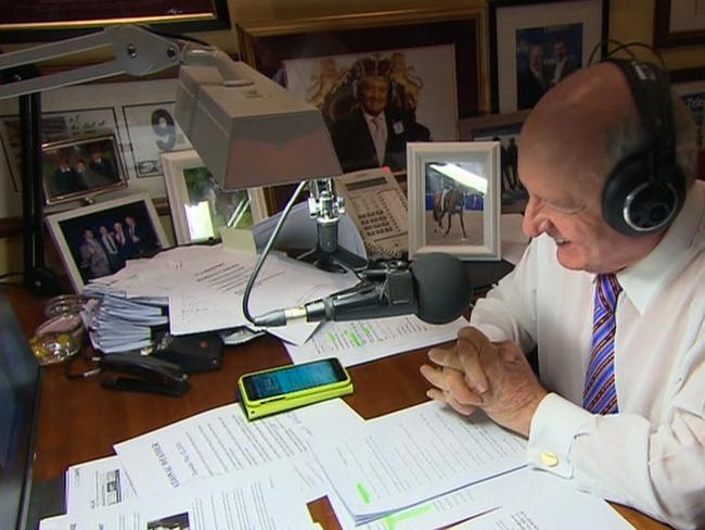 Australian broadcaster Alan Jones announces his retirement from radio at his home in Sydney. Picture: Kris Durston