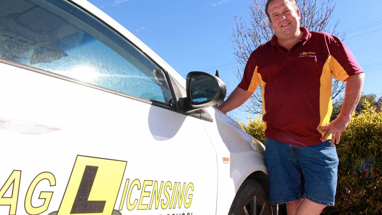 LEARNING PROCESS: Warwick driving instructor Andrew Gale teache s learner drivers on the Southern Downs. Picture: Marian Faa