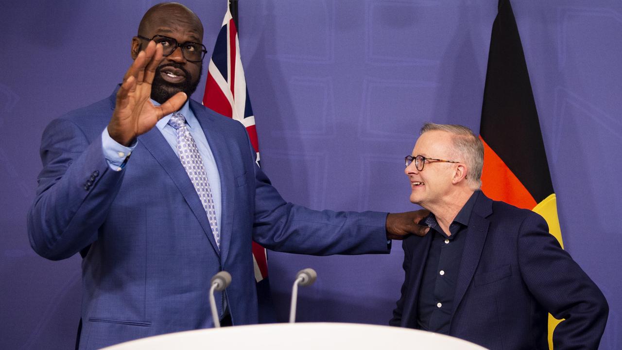 Prime Minister Anthony Albanese Holds Press Conference With Shaquille O ...