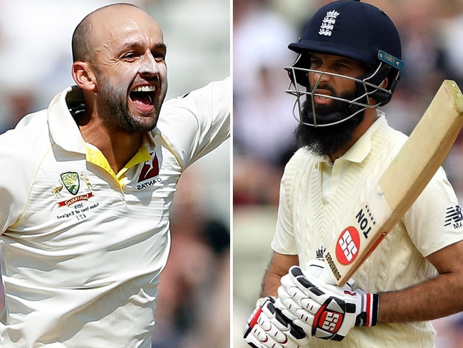 Nathan Lyon has caused Moeen Ali plenty of pain. Picture: Getty Images