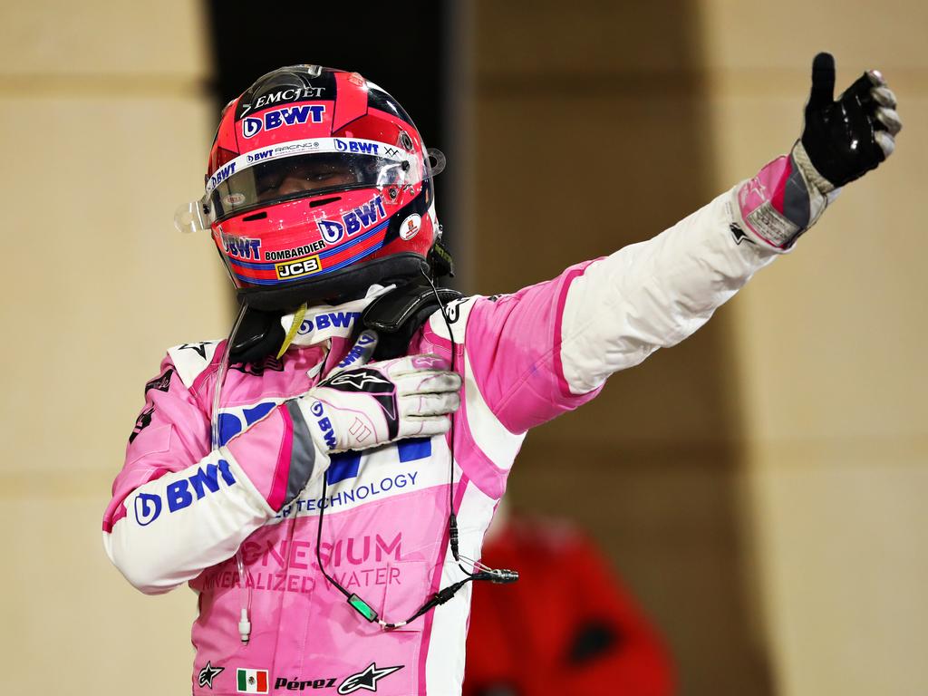 Sergio Perez was on cloud nine.