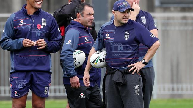 Stacey Jones (C) is the Warriors’ interim coach. Picture: Getty