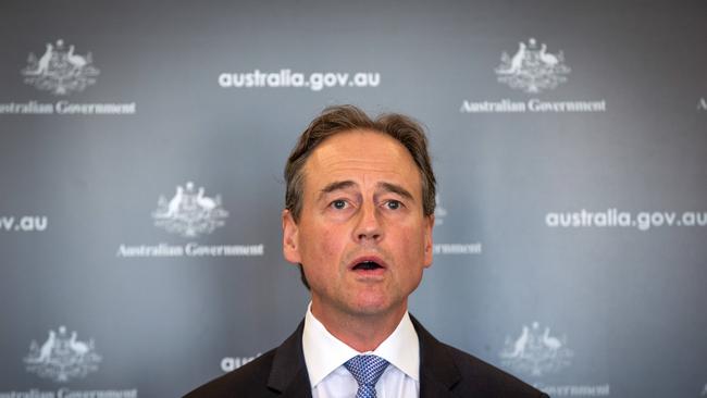 Federal health minister Greg Hunt said the country was ahead of schedule. Picture: NCA NewsWire/Sarah Matray