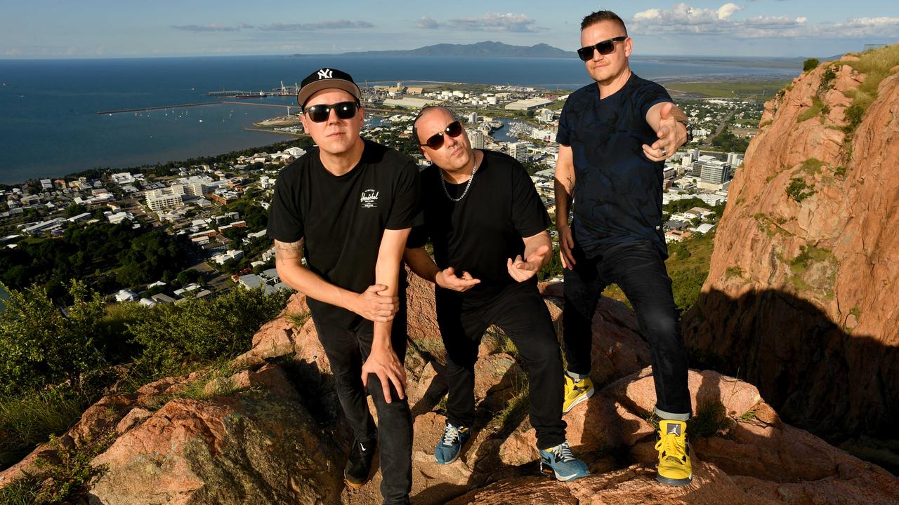 Suffa said the group may be looser than the crowd. Hilltop Hoods pictured on Castle Hill in Townsville, North Queensland. Picture: Evan Morgan