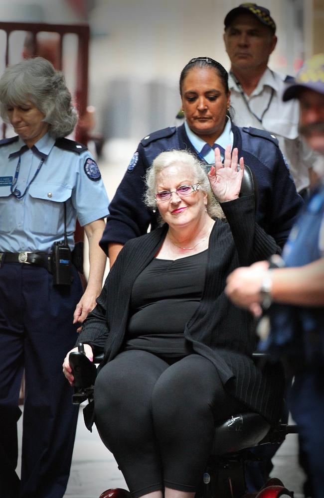 Judy Moran leaves the Supreme Court after being found guilty of murder in 2011.