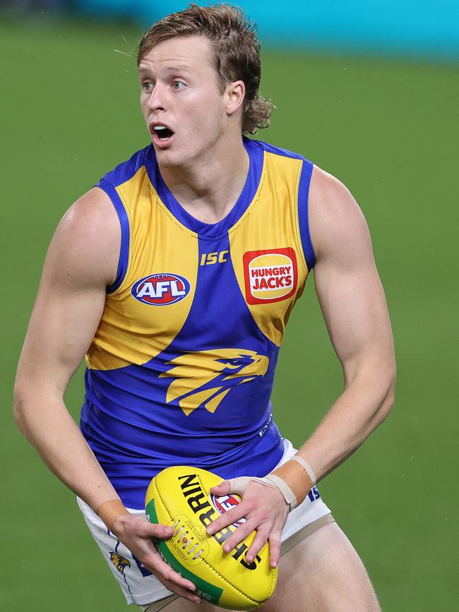 Jackson Nelson in action for West Coast. Picture: Michael Klein