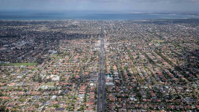 Non-city dwellers, like those in Melbourne’s southeastern suburbs, miss out on jobs, transport and cultural services. Picture: Jake Nowakowski