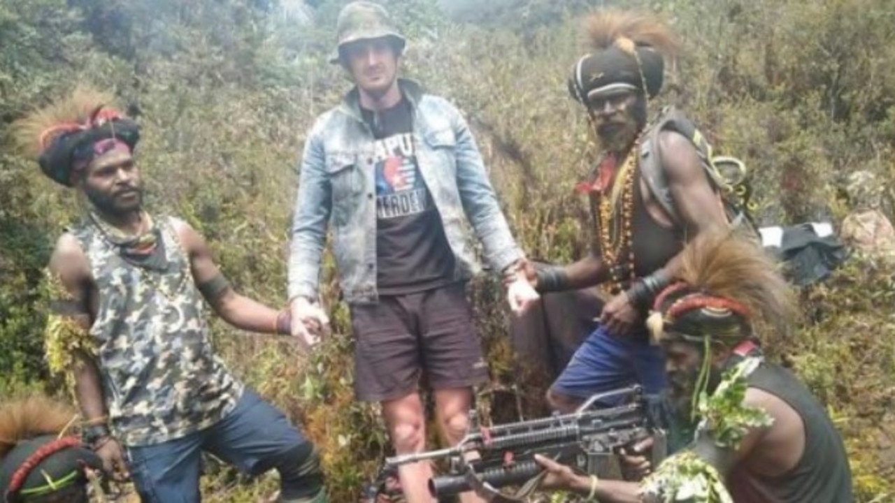 Video from the separatist Free Papua Movement appears to show kidnapped New Zealand pilot Philip Mark Mehrtens. Picture: X