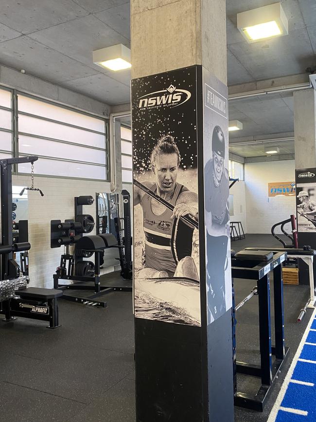 Inspirational images and equipment inside the new high performance centre at Narrabeen for Australia’s leading triathletes and canoe sprint paddlers. Picture: NSW Institute of Sport