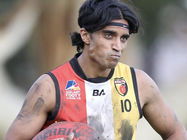 Goodwood's Aryan Sareen. The Saints have been relegated from division one for the first time in 32 years. Picture: Adelaide Footy League