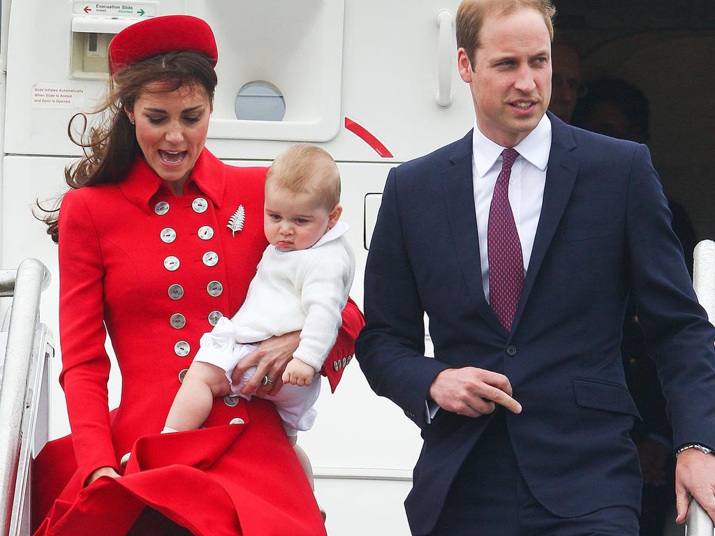 The Duke and Duchess of Cambridge’s tour of Australia and New Zealand with baby George in April 2014 was said to have spooked Cressida. Picture: Hagen Hopkins/Getty Images