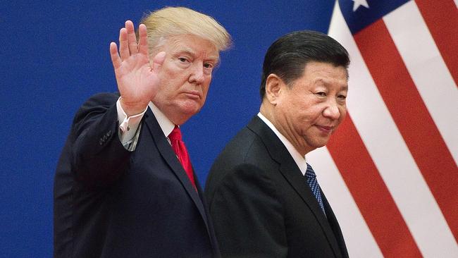 Donald Trump and China's President Xi Jinping. Picture: AFP