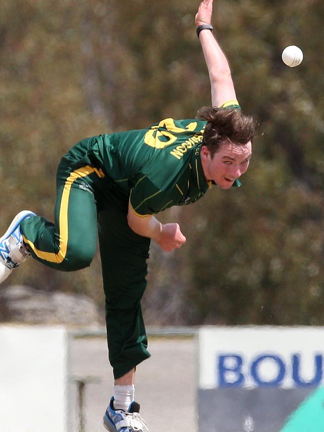 Northcote all-rounder Sam Harbinson was injured during Sunday’s loss to Camberwell Magpies. Picture: Hamish Blair