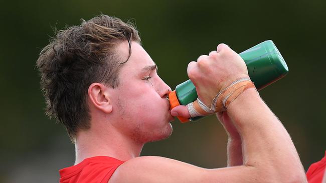 Tom Sparrow in action for the Demons last year. Picture: Quinn Rooney/Getty Images