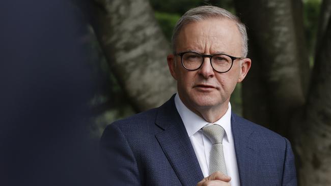 Labor Leader Anthony Albanese in Brisbane on May 19, 2022. (Photo by Lisa Maree Williams/Getty Images)