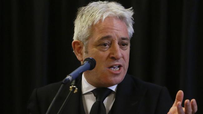 Speaker John Bercow is expected to allow a Remainers’ bombshell plot to proceed. Picture: AP.