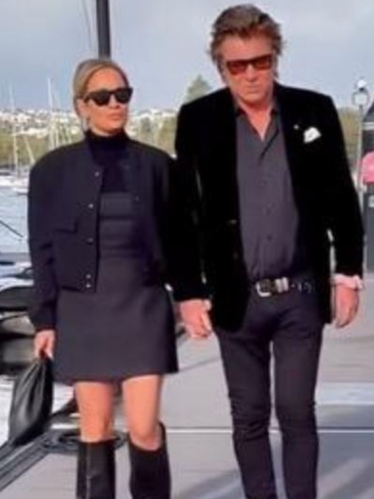 Richard Wilkins with his new girlfriend, Mia Hakswell. Photo: Weekend Telegraph.