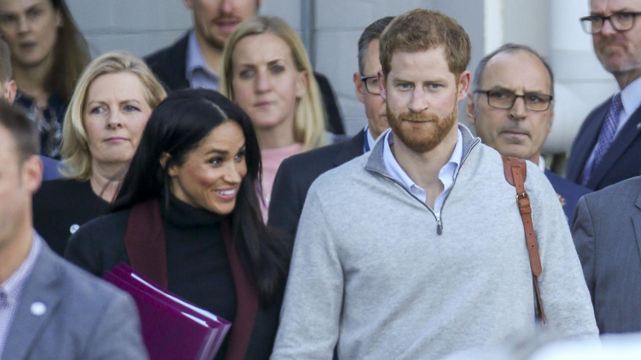 The Duchess of Sussex was clutching a huge folder of notes. Source: Media Mode