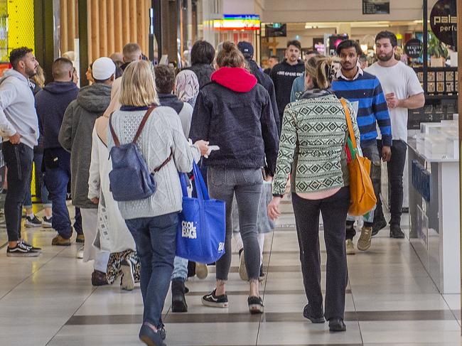 Please try for photos of people NOT social distancing at Northland.PictureRob Leeson.