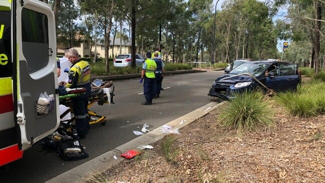 The 72-year-old man was rushed to hospital after the crash.