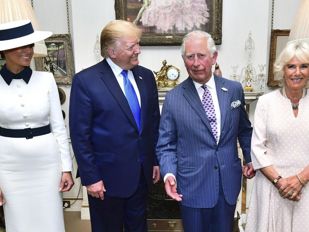 The foursome had tea at Clarence House. Picture: Victoria Jones/Pool Photo via AP.