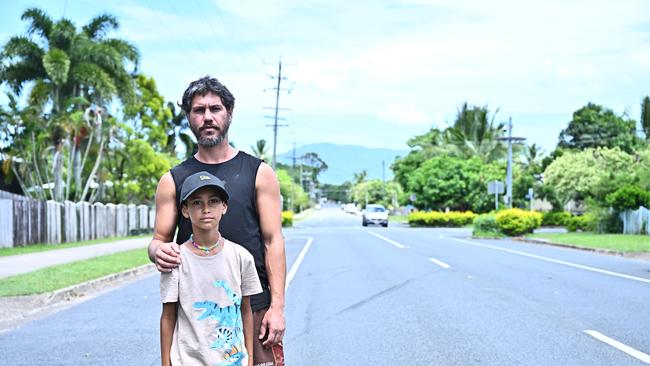 Multiple witness and family accounts reported hearing a “gut-wrenching” scream from Dhiraj Hari after he saw his son laying on the bitumen. Mr Hari said he had not received an update or questioning from the Police. Dhiraj Hari (9) with his father Dhiraj Hari. Picture Emily Barker